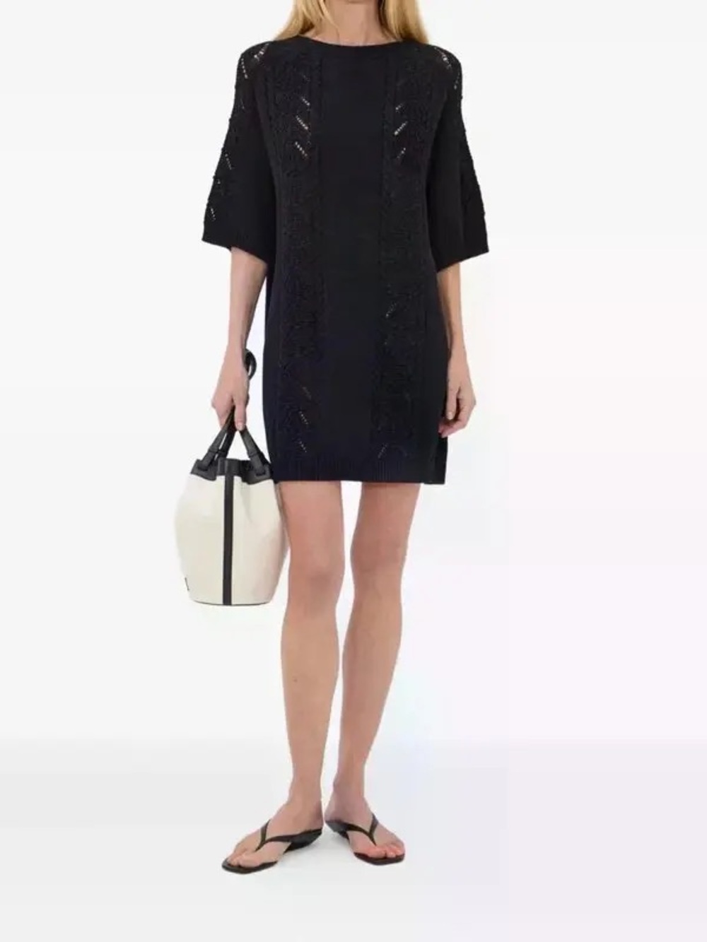 NEW Loulou De Saison Arman Crochet Dress Small
